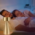 thumbnail image 4 of LED Table Lamp, Modern Design Metal Table Lamp, Portable 3 Color Stepless Dimming Nightstand Light, USB Rechargeable Reading Lamp, 4 of 8