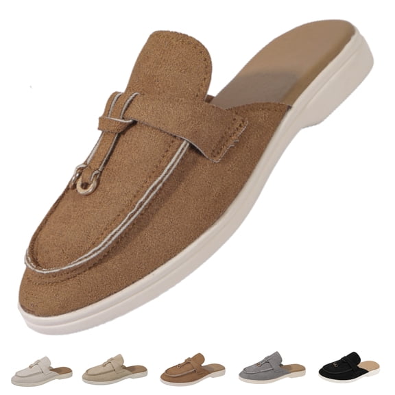 CHICVOMEY Clogs for Women Dressy Mules & Clogs Comfortable Pointed Toe Slingback Mules Flats Business Casual Slip On Backless Mules for Women