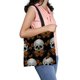 thumbnail image 1 of Bolsa de Lona Negra ABPHQTO con diseño de Mariposa Naranja y calavera Reutilizable 36x41 cm, 1 of 2