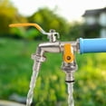 thumbnail image 4 of Outdoor Brass Garden Faucet with 1 Inlet 2 Outlets, Dual Hose Bib Spigot for Yard, Patio, Balcony, Frost Proof Leak Resistant, 4 of 5