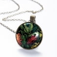 thumbnail image 6 of Tropical Leaves Necklace Personalized Custom Photo Round Pendant Adjustable Stainless Steel Necklaces with Gift Box for Men Women Mothers Valentine's Jewelry Gift, 6 of 6