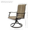 thumbnail image 3 of Sunnydaze Chaises de Salle à Manger Pivotantes Classiques pour Jardin et Patio d'Extérieur - Brun - Lot de 2, 3 of 8