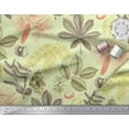 thumbnail image 2 of Soimoi Rayon Fabric Spruce & Chestnut Leaves Decor Fabric Printed Yard 42 Inch Wide, 2 of 3