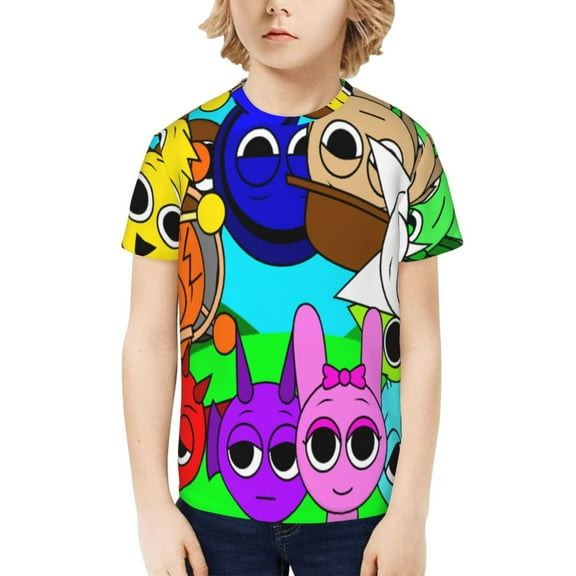 Sprunki T-Shirt 3d Fashion Printed Design Youth Trendy T-Shirt Small