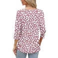 thumbnail image 3 of Hvot&aat Womens 3/4 Length Sleeve Tops Plus Size Crewneck Loose Fit Casual Shirts, 3 of 7