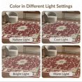 thumbnail image 7 of ODIKA 8'x10' Washable Area Rug Deep Red Vintage Hallways Burgundy Ornate Medallion with Floral Sprays Design for King Size Bedroom Under Bed, Master Suite, Non-Shedding, Easy Care, 7 of 7