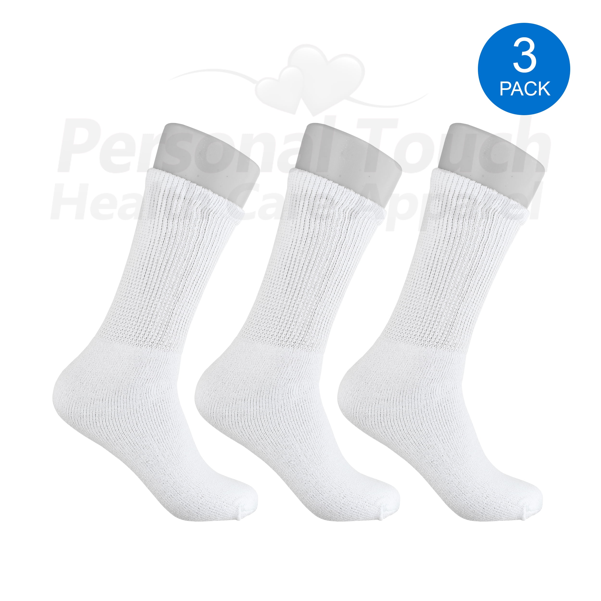 Diabetic Socks Men's & Women Crew Style Physicians Approved Socks, 9 Pairs,  (Black, 9-11) 