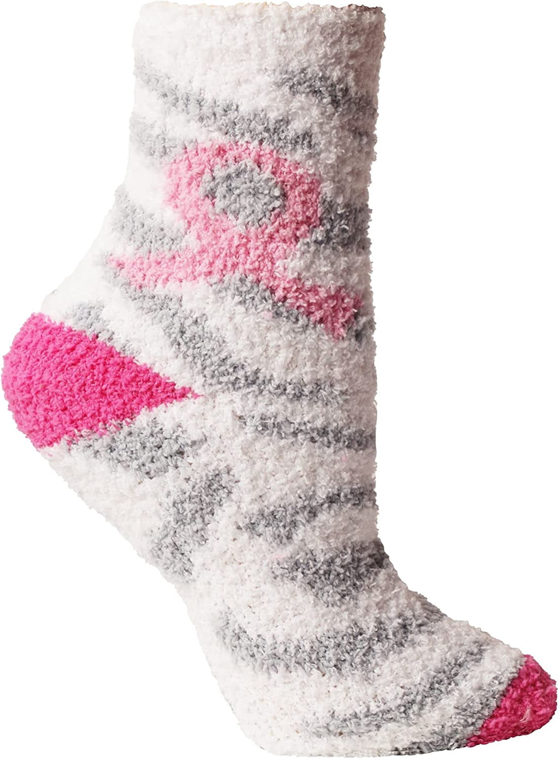Yacht & Smith Pink Ribbon Breast Cancer Awareness Ankle/Crew Socks for Women