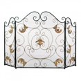 thumbnail image 1 of Gold Fleur-De-Lis Fireplace Screen, Blue, 1 of 1