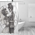 thumbnail image 5 of Janrevotw Day Of The Dead Shower Curtain, Love Skull Skeleton Marriage Eternal Love Theme Spanish Art, Bathroom Decor 72 X 72in, 5 of 6