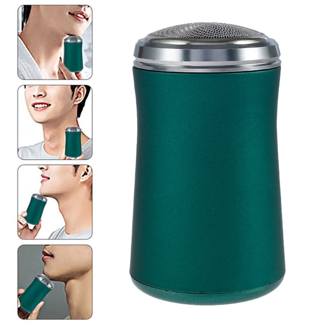 Mini Electric Razor Pocket Rechargeable Rotary Razor with 250mAh Battery Waterproof Silent Fast Charging Electric Shaver Clean Shave Beard Trimmer for Men Home Travel