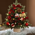thumbnail image 4 of Fiudx Decoración del hogar Adornos navideños Cuentas flocadas Mini árbol de Navidad Adorno navideño Escritorio Pequeño árbol de Navidad, 4 of 6