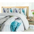thumbnail image 5 of Ambesonne Birds Duvet Cover Sets, Colorful Tropical Parrots, 2-King, Turquoise Purple Grey, 5 of 7