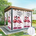 thumbnail image 6 of Outdoor Curtains for Patio Waterproof, Valentine's Day Outdoor Privacy Panels Grommet, Red Flamingos Roses Love Romance White Blackout Outside Curtains for Porch/Cabana 54"x95", 1 Panel, 6 of 8