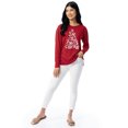 thumbnail image 4 of Holiday Time Women's and Women’s Plus Christmas Waffle Graphic Tee with Long-Sleeves, Sizes S-3XL, 1X-2X, 4 of 9