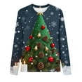 thumbnail image 4 of Mifsaly Cute Christmas Sweatshirts for Women Plus Size Xmas Santa Vintage Pullover Tops Comfy Movies Watching Shirts Tunic Loose Party Blouse 2025 Holiday Festival Clothing, 4 of 4