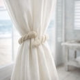 thumbnail image 3 of Evideco French Home Goods Curtain Holdbacks Set of 2 Elegant Rope Curtain Tiebacks – Decorative Holdbacks for Drapes in Ecru – Perfect for Living Room, Bedroom or Office Decor, 3 of 9