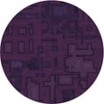 thumbnail image 1 of Ahgly Company Machine Washable Indoor Round Transitional Deep Purple Area Rugs, 8' Round, 1 of 7