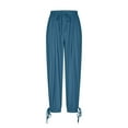 thumbnail image 4 of Women's Pants Straight Wide Leg Baggy Blue Pant Women Casual Comfortable Pants Women's Clothing, 4 of 5