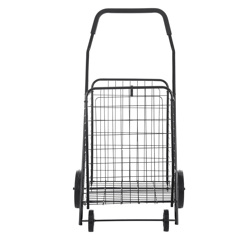 SKY LargeCapacity Supermarket Black Folding Shopping Cart Walmart