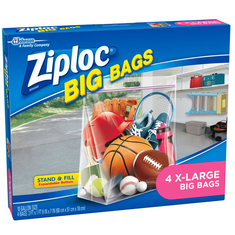 Ziploc, Storage & Organization, Ziploc Big Bags Double Zipper Seal 4  Count X Large 24 X 2x 7 0 Gallon
