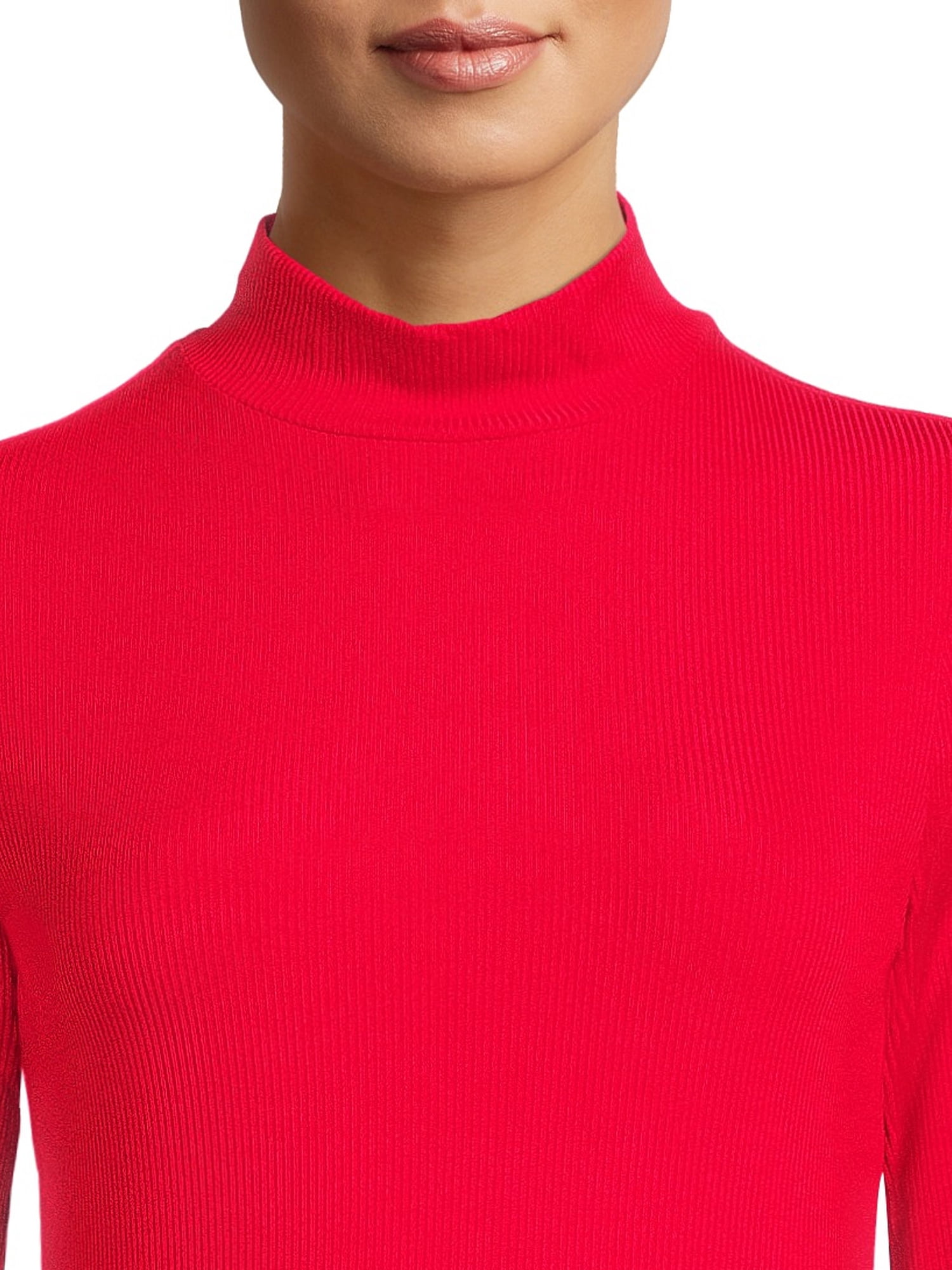 No Boundaries Women's Juniors Long Sleeve Mock Neck Top, 2-Pack