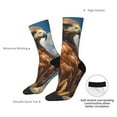 thumbnail image 4 of KLL Blue Sky White Cloud Eagle Print Cool Socks Men's Women's Crew Socks Funny Crazy Novelty Stockings, 4 of 6