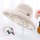 thumbnail image 2 of Women Wide Brim Sun Hats Metal Wired Edge Summer UV Protection Beach Fishing Hat for Hiking Garden Travel Chin Strap, 2 of 5