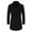 Black 01, variant on DeHolifer Men Coat Casual Button Solid Long Sleeve Pockets Turn Down Collar Outwear Coat Mid Length Coat Jacket Black S