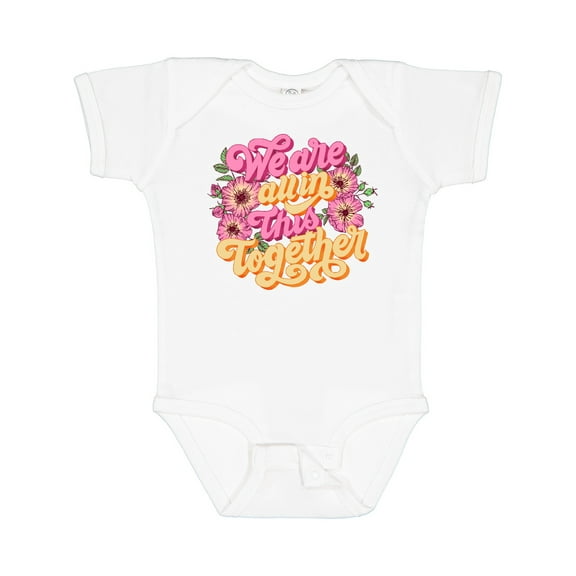 Inktastic Inspirational Quote We are all in This Together Boys or Girls Baby Bodysuit