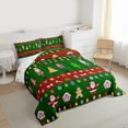 thumbnail image 4 of Manfei Royal Nutcracker Guard Full Size Comforter Sets for Kids, Kawaii Santa Claus Bedding Comforter Set, Green Christmas Reversible Bedding Sets, Luxury Bedroom Decor, 3pcs, 4 of 9