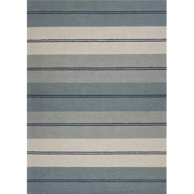 HomeRoots 353795 3 ft. 3 in. x 5 ft. 3 in. Wool Ivory & Blue Area Rug