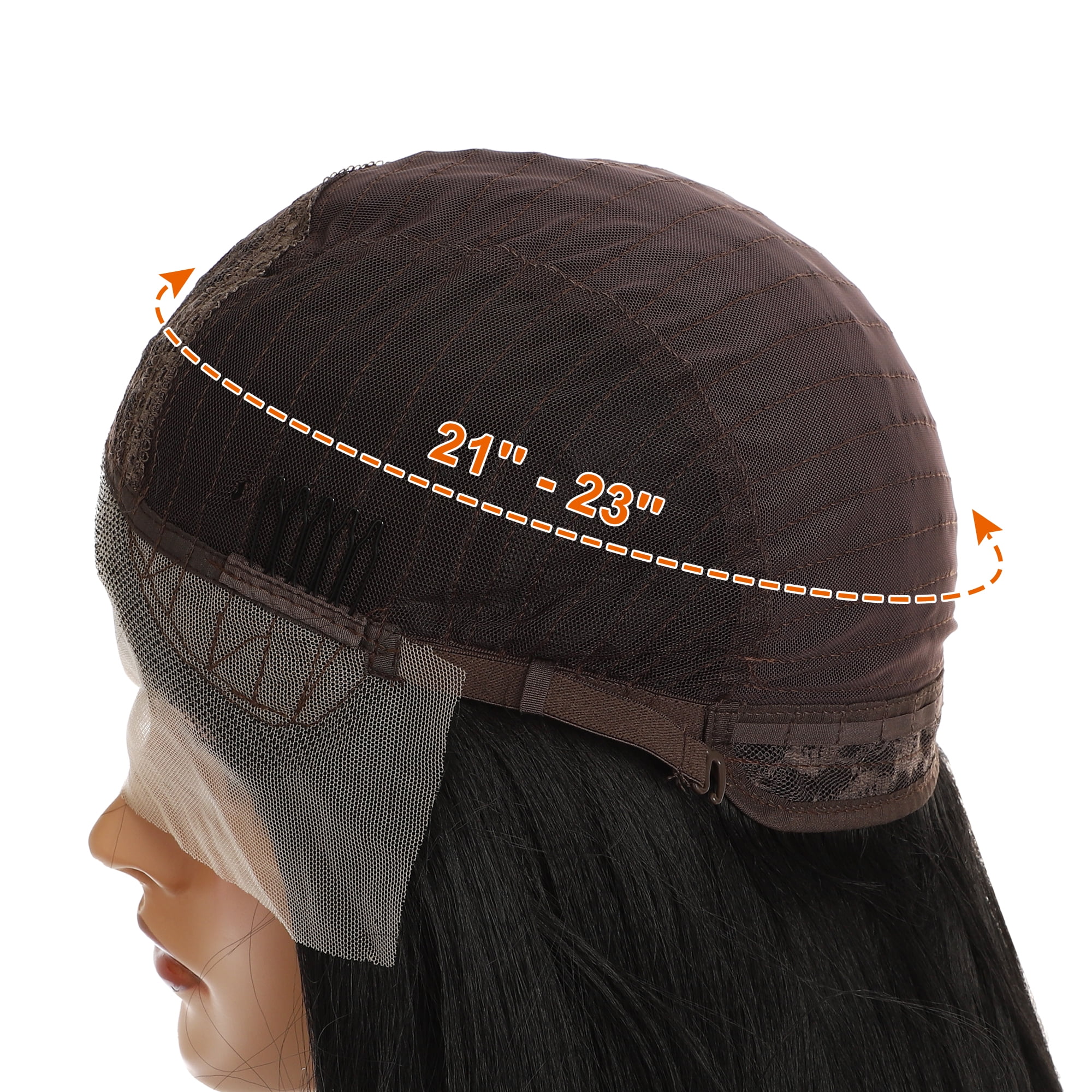 Unique Bargains Lace Front Lightweight Wigs Long Straight Hair for Women Lady Black