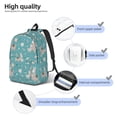 thumbnail image 5 of Daiia Teal Mama Llama Vintage Canvas Backpack for Men and Women ,Hiking Backpack,Travel Laptop Bag for School,Large Capacity Backpack, 5 of 8