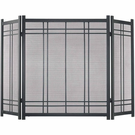 Copper Victorian Fireplace Screen - Pleasant Hearth Preston Fire Place Screen, Vintage Iron