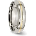 thumbnail image 5 of Chisel Titanium Polished Yellow IP-plated 6.2mm Grooved Band - Ring Size 14.0, 5 of 8