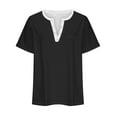 thumbnail image 4 of XIAfhje Oversized Tshirts for Women Plus Size Tops V-Neck Button Down Shirts Casual Loose Summer Short Sleeve Blouse Loose Tee Top Outfits 2024, 4 of 4