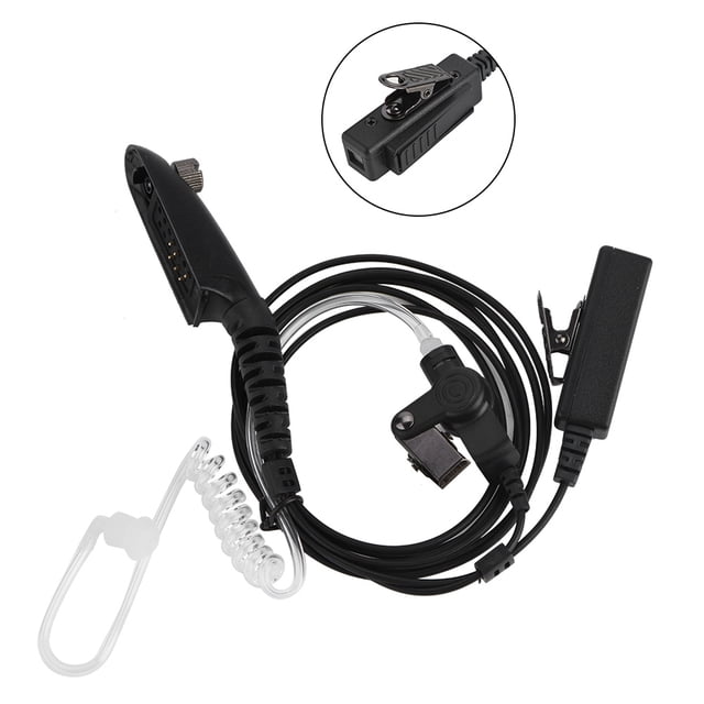 Talkie Earphone, Acoustic Tube Earpiece 2 Fixing Clips Convenient To Operation Prevent Radiation Sturdy Comfortable For For GP338