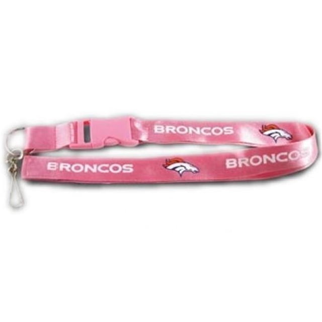 Denver Broncos Lanyard - Breakaway with Key Ring - Pink