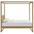 thumbnail image 6 of Platform Bed Frame, King, Oak Brown, Wood, Hotel Bedroom, Modern Contemporary, HB38245, 6 of 10
