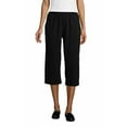thumbnail image 1 of Lands' End Sport Knit High Rise Capri Pants Black M NEW 194152, 1 of 2