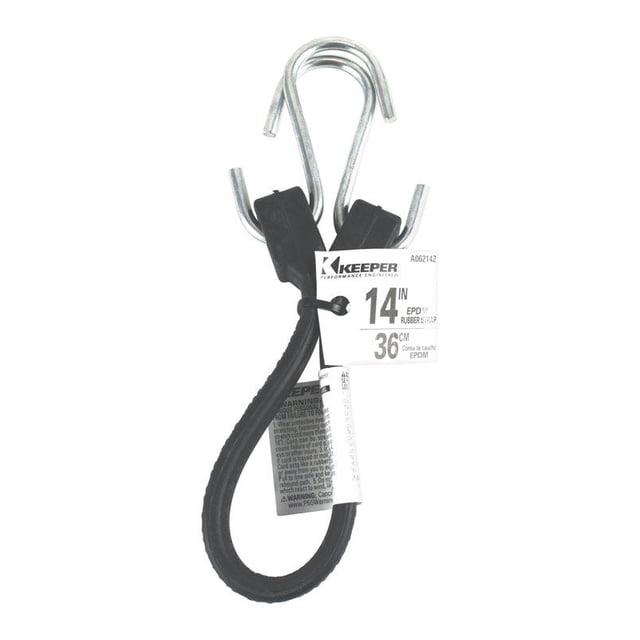 Tarp Strap Keeper, 14 cm, caucho negro (paquete de 10)