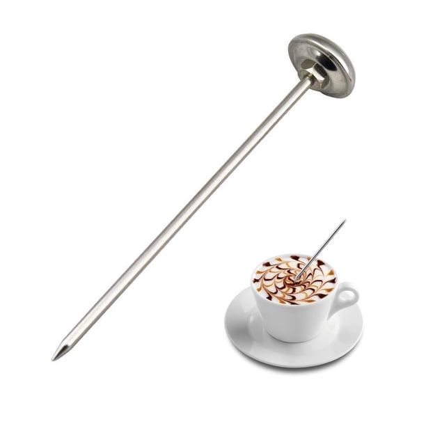 Termómetro de acero inoxidable de grado alimenticio para café y leche, pantalla de dial, rango de 0 a 100 ℃, termómetro de temperatura de 127 mm para cocina