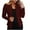 Red, variant on LEAVINGSUO Winter Coats for Women Womens Tops Plus Clearance Women's Color Casual Fashion Long-sleeved Cardigan Jacket Coat Outerwear Khaki M