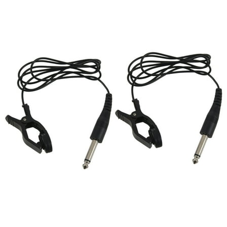 2X Black Universal Guitar Acoustic Clip on Pickup Piezo Contact Microphone