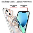 thumbnail image 4 of iPhone 13 Case, Thin Shockproof Soft TPU Bumper Clear Case Phone Cover, Marble Crown, 4 of 5