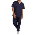thumbnail image 4 of Medgear Scrubs Set - Unisex, Cargo Pants, V-Neck Top, Short Sleeve, Relaxed Fit, 4 of 6