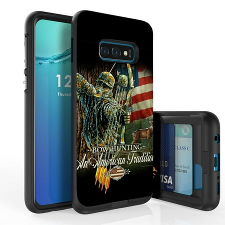 Galaxy S10e Case, Duo Shield Slim Wallet Case + Dual Layer Card Holder For Samsung Galaxy S10e [NOT S10 OR S10+] (Released 2019) Bow (Best Release For Bow Hunting 2019)
