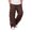 Brown, variant on Gtoiithly Mens Solid Cargo Jogger Pants, Elastic Drawstring Waist Loose Wide Leg Sweatpants, Multi Pocket Casual Street Fashion Long Trousers Pink XL