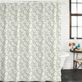 thumbnail image 2 of Tropical Botanical Bathroom Shower Curtains with 12 Hooks Polyester Waterproof Shower Curtain for Stalls and Bathtubs Farmhouse Flowers Leaves Sage Green Decorative Bathroom Curtain 66x72 Inches, 2 of 9